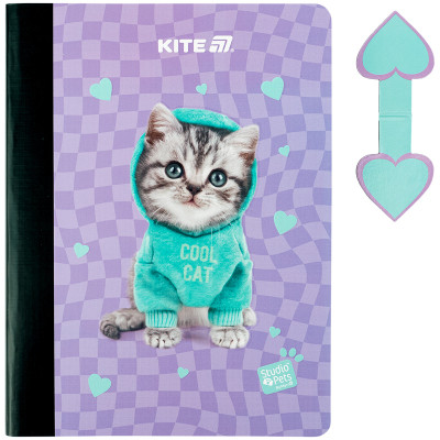 Блокнот Kite з магнітною закладкою Studio Pets А5, 60 аркушів, клітинка (SP25-192)