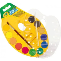 Акварельні фарби Crayola палітра 12 шт з пензликом (53-8434)