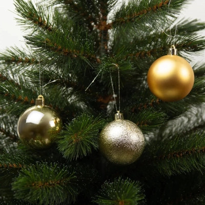 Ялинкова іграшка House Of Seasons Кульки Пластик 27 шт D6 см Золотисті (8720967923168)