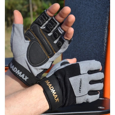 Рукавички для фітнесу MadMax MFG-871 Damasteel Grey/Black XL (MFG-871_XL)