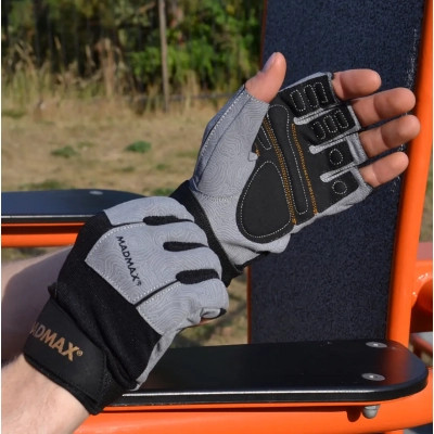 Рукавички для фітнесу MadMax MFG-871 Damasteel Grey/Black XL (MFG-871_XL)