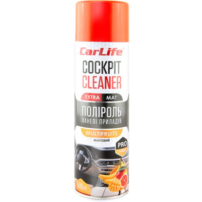 Автополироль CarLife Cockpit Cleaner EXTRA MAT Мультифрукт 500мл (CF525)