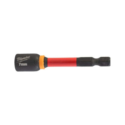 Головка магнітна Milwaukee 1/4&quot;, шестигранна, 7 мм Shockwave, ударостійка (4932492437)