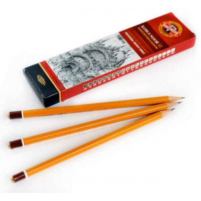 Олівець графітний Koh-i-Noor 5H без гумки корпус Жовтий (1500.5H)