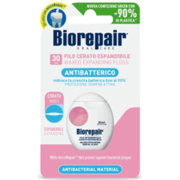 Зубна нитка Biorepair Захист ясен Розширювальна з гідроксиапатитом і гіалуроновою кислотою 30 м (8017331058244)