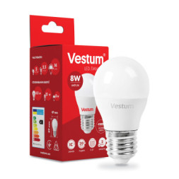 Лампочка Vestum G45 8W 4100K 220V E27 (1-VS-1209)