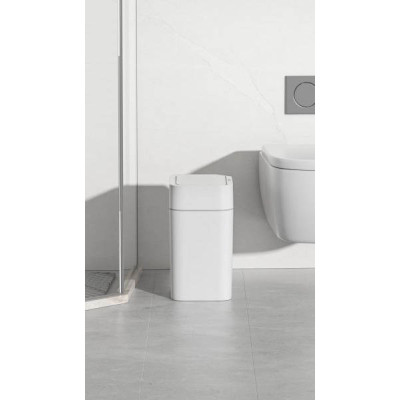 Контейнер для сміття JAH Сенсорний З кільцем для фіксації пакету Білий 12 л (20261)