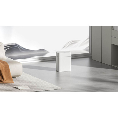 Контейнер для сміття JAH Сенсорний З кільцем для фіксації пакету Білий 12 л (20261)