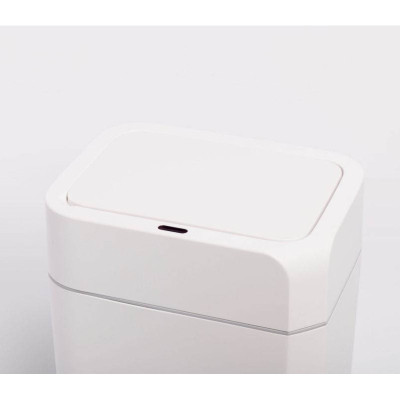 Контейнер для сміття JAH Сенсорний З кільцем для фіксації пакету Білий 12 л (20261)