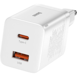 Зарядний пристрій Baseus Super Si Pro C+U 30W (CCSUPP-E02) white (948117)