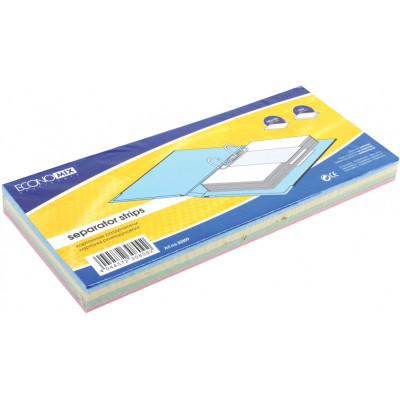 Роздільник сторінок Economix 240х105 мм , картон, кольоровий, 100 шт (E30809)