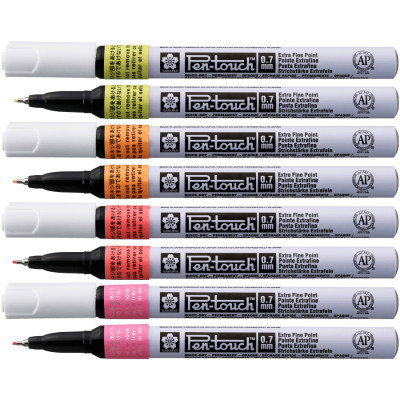 Маркер Sakura Pen-Touch Жовтий, флуоресцентний, тонкий (EXTRA FINE) 0.7мм (084511322653)