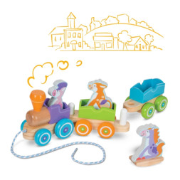 Ігровий набір Melissa&amp;Doug дерев'яний потяг з тваринами (MD14608)