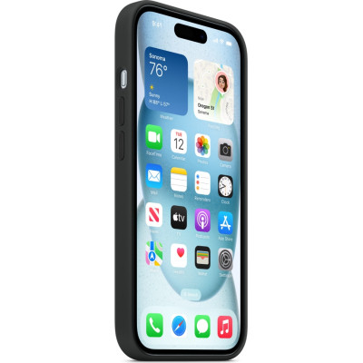 Чохол до мобільного телефона Apple iPhone 15 Silicone Case with MagSafe Black (MT0J3ZM/A)