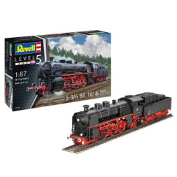 Збірна модель Revell Експрес локомотив S3/6 BR18 з тендером рівень 5 масштаб 1:87 (RVL-02168)