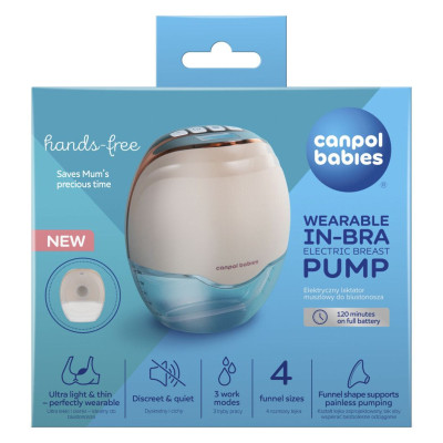 Молоковідсмоктувач Canpol babies Бездротовий електричний Hands-Free (Вільні руки) (20/100)