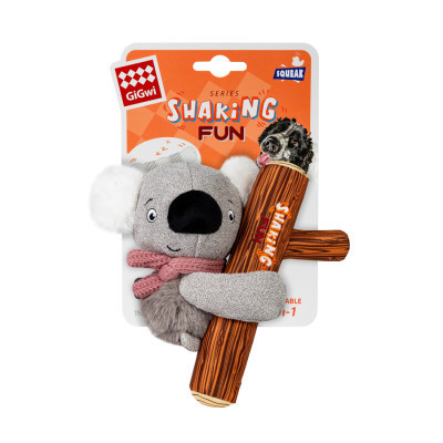 Іграшка для собак GiGwi Shaking Fun Коала з великою пищалкою 22 см (2260)