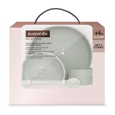 Набір дитячого посуду Suavinex Colour Essence, зелений (401542)