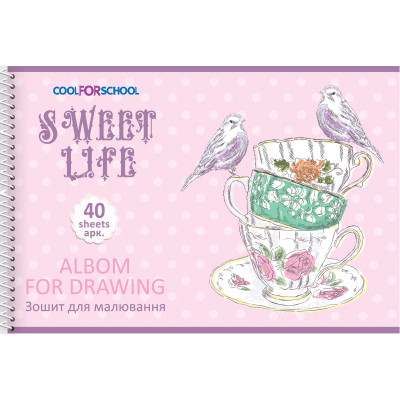 Альбом для малювання Cool For School на пружині NATURE, 40аркушів 100г/м2 (CF60904-03)