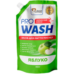 Засіб для ручного миття посуду Pro Wash Яблуко дой-пак 460 г (4260637723918)