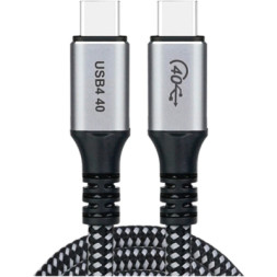Дата кабель USB-C to USB-C 1.2m USB4.0 Gen3 240W (8K HDR) Choetech (XCC-1040-GY)