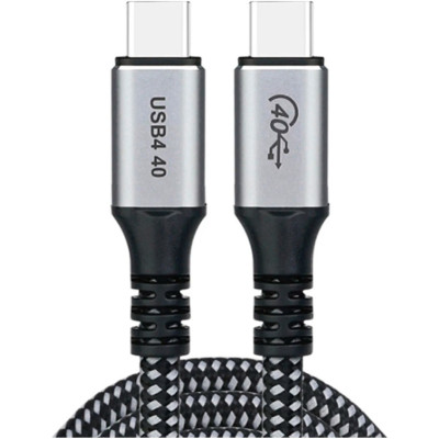 Дата кабель USB-C to USB-C 1.2m USB4.0 Gen3 240W (8K HDR) Choetech (XCC-1040-GY)