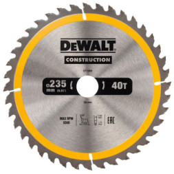 Диск пильний DeWALT СONSTRUCTION , 235 х 30 мм, 40 z, АТВ, 10 градусів (DT1955)