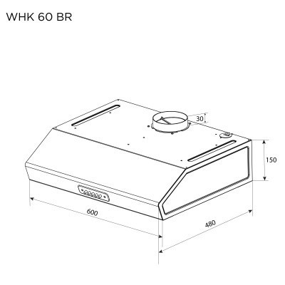 Вытяжка кухонная Pyramida WHK 60 BR