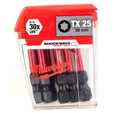 Набір біт Milwaukee SHOCKWAVE, TX25, 50мм, 10шт (4932430882)