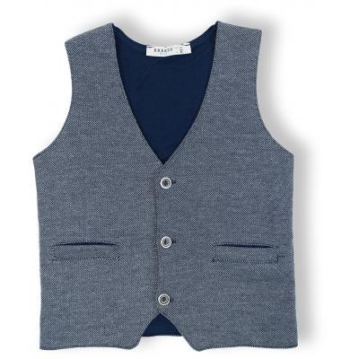 Жилет дитячий Breeze трикотажний з кишеньками (10568-74B-blue)