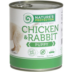 Консерви для собак Nature's Protection Puppy Chicken&amp;Rabbit 800 г (KIK45091)