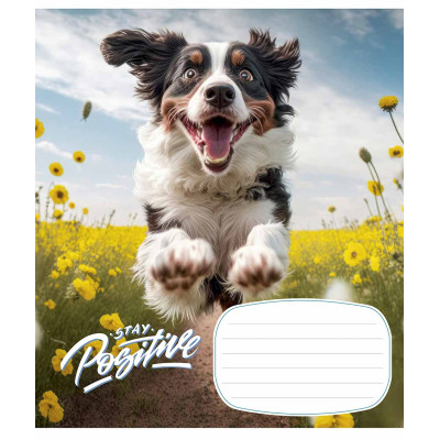 Зошит Школярик Stay Positive 12 аркушів клітинка (012-3320K)