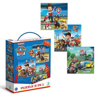 Пазл DoDo 3 в 1 Paw Patrol. Готові до роботи (200579)