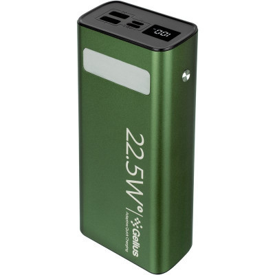 Батарея універсальна Gelius Lightstone GP-PB300 30000mAh QC+PD (22.5W) Green (00000090465)