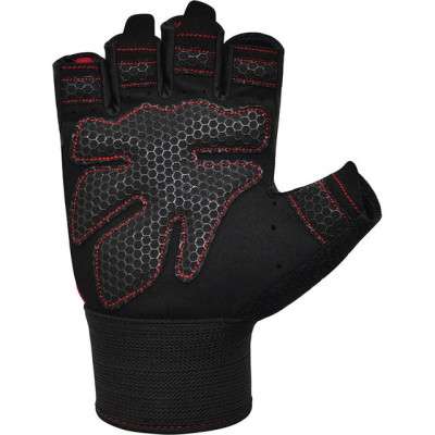 Рукавички для фітнесу RDX W1 Half Red XL (WGA-W1HR-XL)
