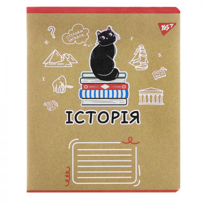 Зошит Yes предметний ІСТОРІЯ Black cat 48 аркушів, клітинка (767473)