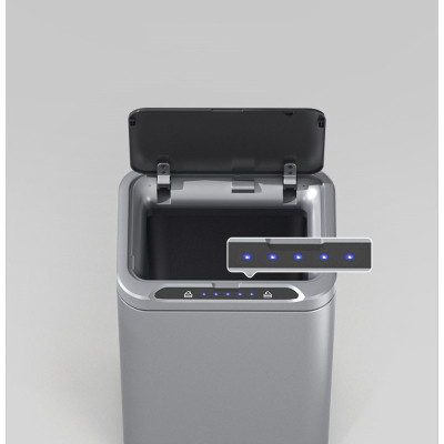 Контейнер для сміття JAH Сенсорний Срібний металік 13 л (20254)