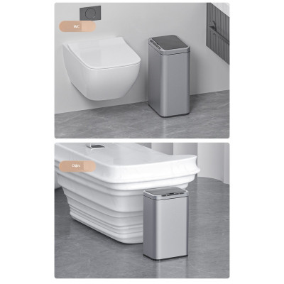 Контейнер для сміття JAH Сенсорний Срібний металік 13 л (20254)