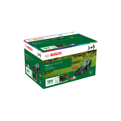 Газонокосарка Bosch CityMower 18V-32-300 18V, 32см, 31л, 30-60мм, 8.8кг (без АКБ та ЗП) (0.600.8B9.A08)