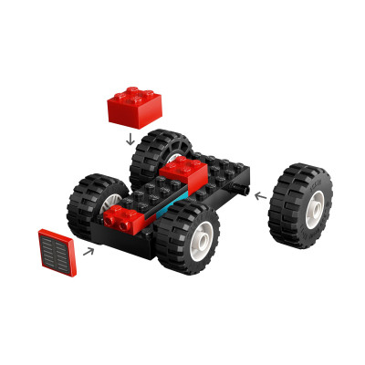 Конструктор LEGO City Червоний фермерський трактор із причепом і вівцями (60461)