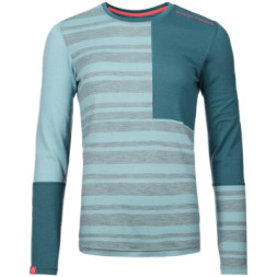 Термокофта Ortovox 185 Rock'n'Wool Long Sleeve Wms ice waterfall - S - бірюзовий (025.001.0174)