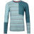 Термокофта Ortovox 185 Rock&#039;n&#039;Wool Long Sleeve Wms ice waterfall - S - бірюзовий (025.001.0174)