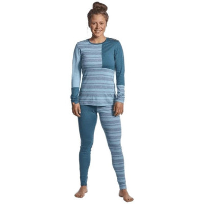 Термокофта Ortovox 185 Rock&#039;n&#039;Wool Long Sleeve Wms ice waterfall - S - бірюзовий (025.001.0174)
