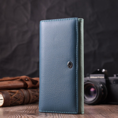 Гаманець ST Leather З натуральної шкіри Різнобарвний (22525)