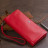 Гаманець ST Leather Зі шкіри з кишенею для мобільного Червоний (19315)