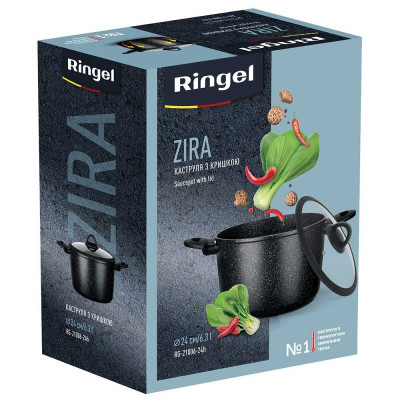 Каструля Ringel Zira з кришкою висока 6.3 л (RG-21006-24h)