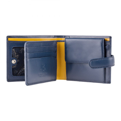 Гаманець Visconti PM102 Leonardo з RFID Blue Mustard (PM102 BLUE/MUST)