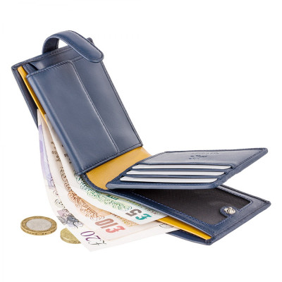 Гаманець Visconti PM102 Leonardo з RFID Blue Mustard (PM102 BLUE/MUST)