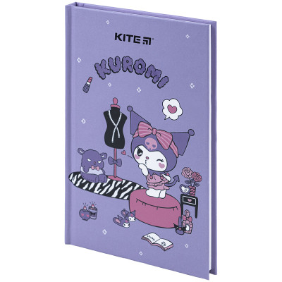 Блокнот Kite А6 Kuromi, тверда обкладинка, 80 аркушів, клітинка (HK24-199-2)