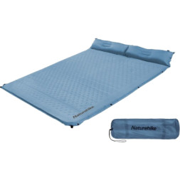Туристичний килимок Naturehike CNH22DZ013 двомісний з подушкою 30 мм Blue (6975641889557)